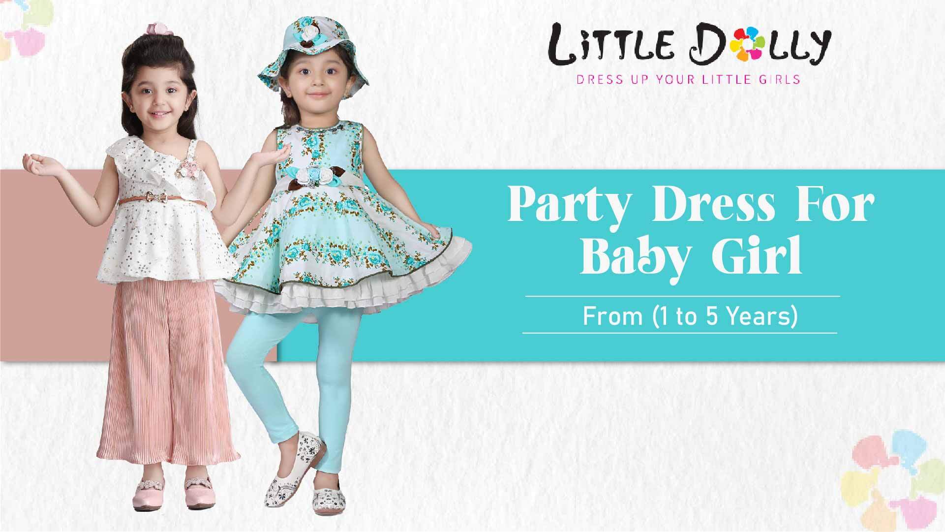 Party Dress for Baby Girl Fron 1 to 5 Years