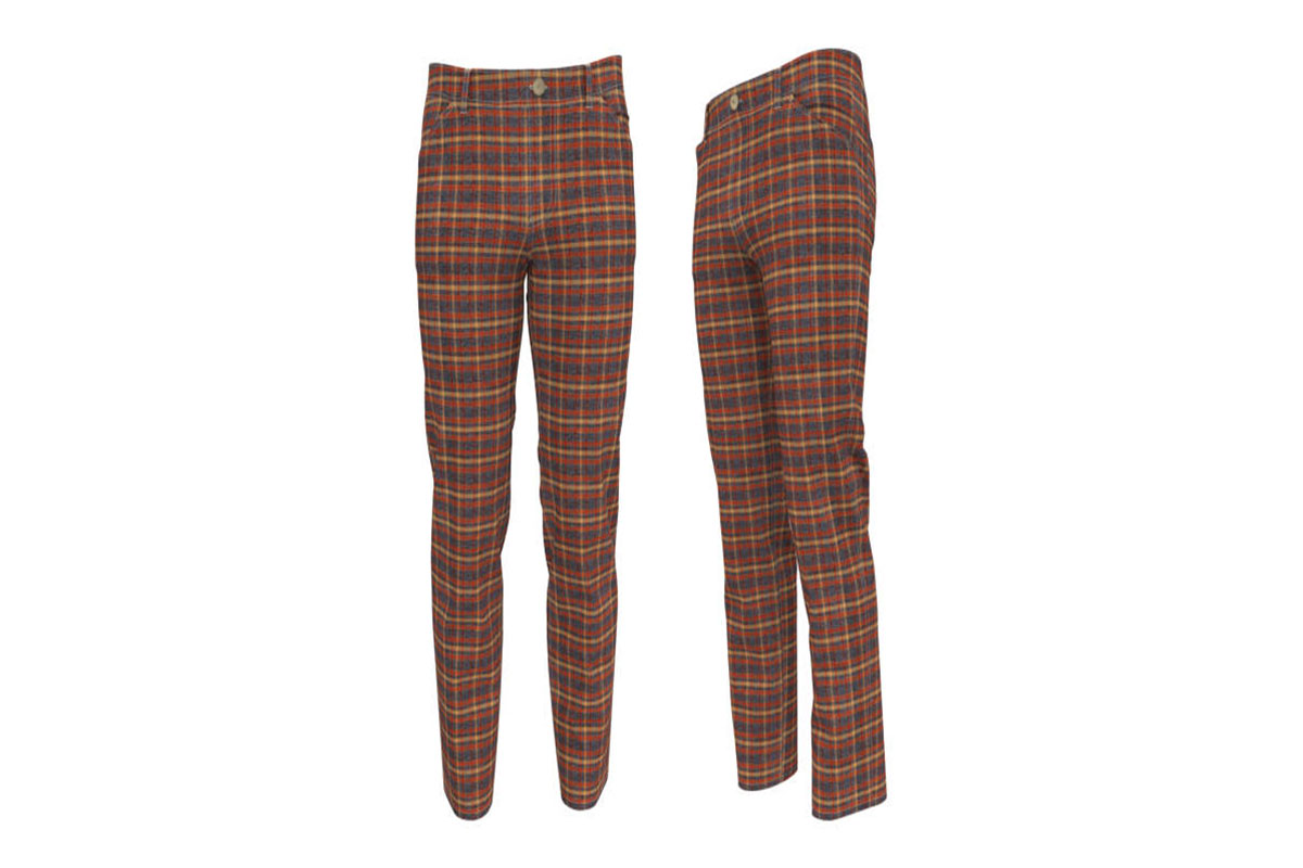 plaid bell bottom pants