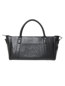 1. PBP-VEGAN LEATHER DUFFLE BAG (BLACK)