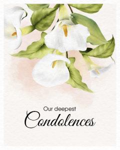 condolences card