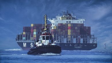 shipping ships in the seawith shipping containers