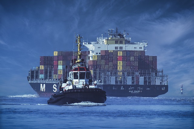 shipping ships in the seawith shipping containers